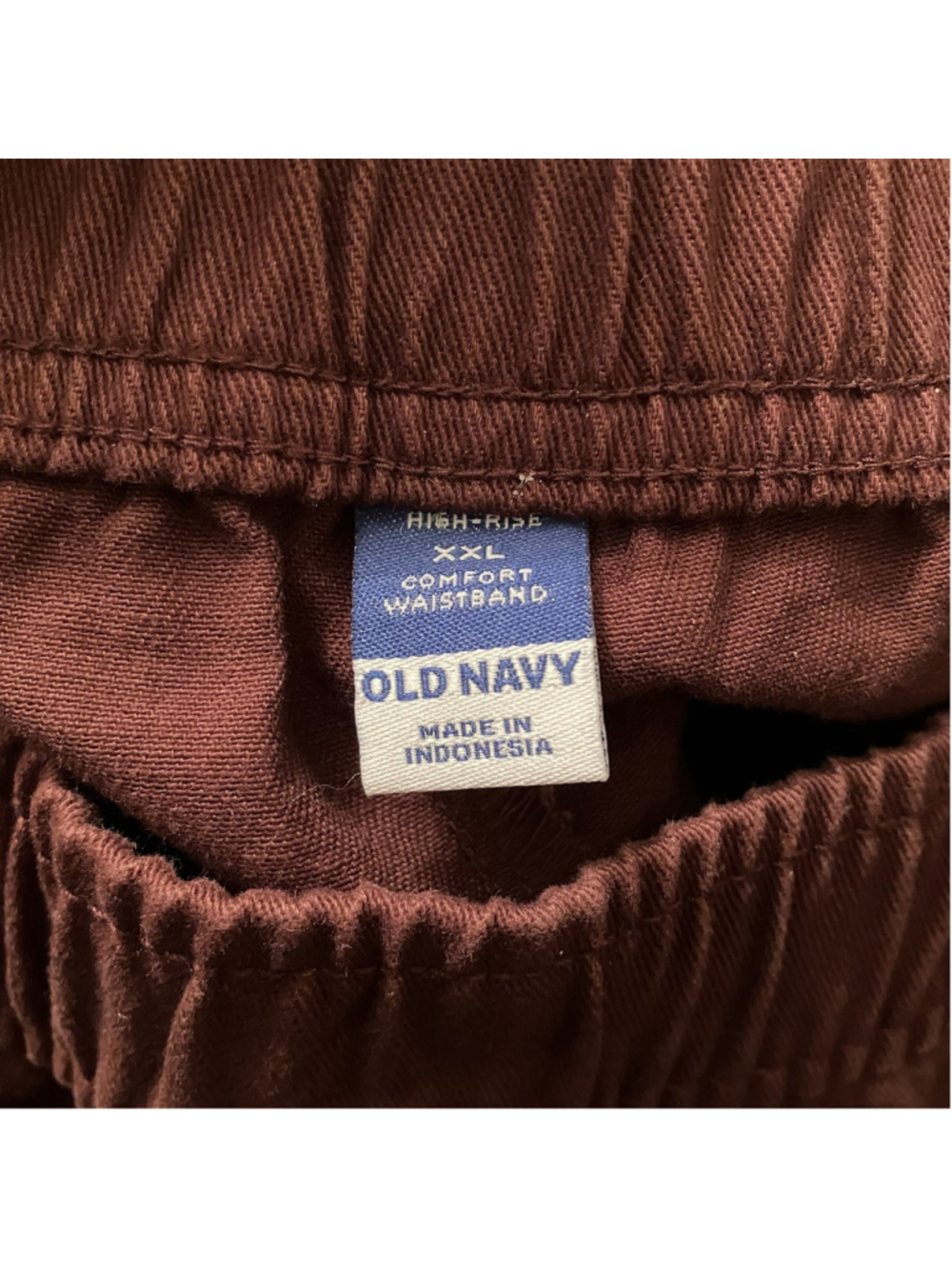 NWT Casual Fall Comfort Old Navy High-Rise Barrel Pull-on Pants XXL Burgundy - Picture 7 of 9